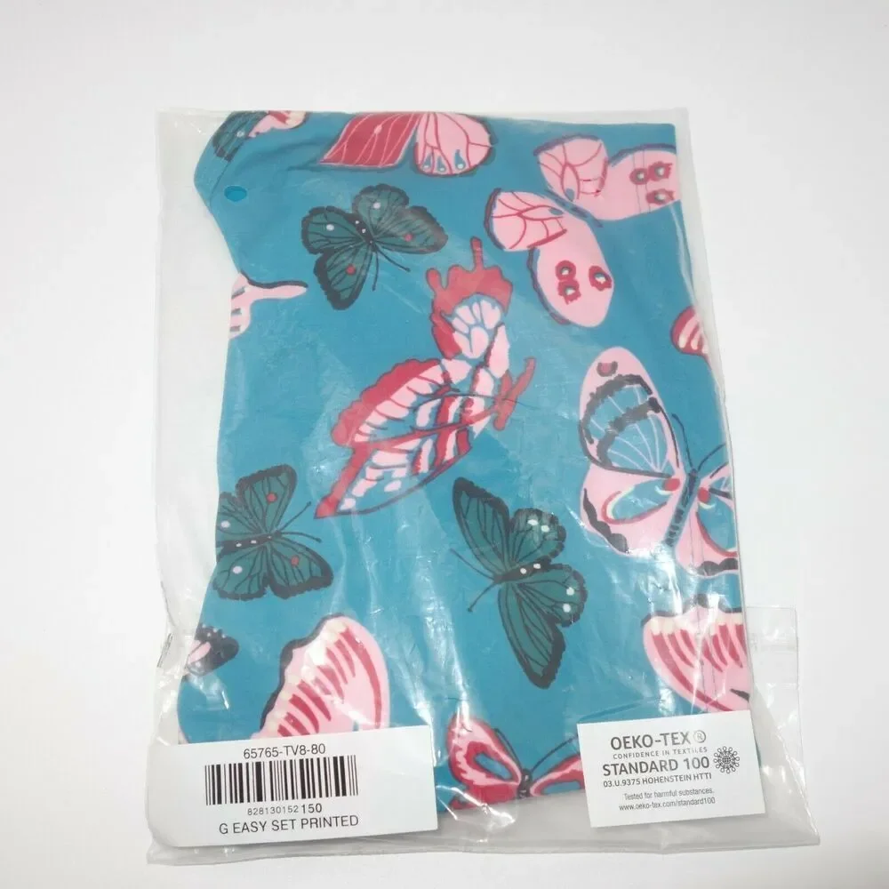 NEW Hanna Andersson Teal Aqua Butterfly Tankini Swimsuit Size 80 18-24 months